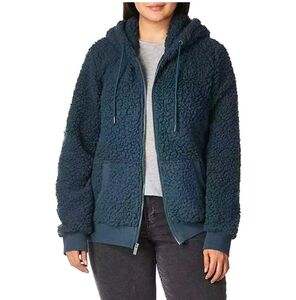 Marc New York Performance Teddy Fleece Hoodie Sherpa Full Zip Hooded Jacket Sz M